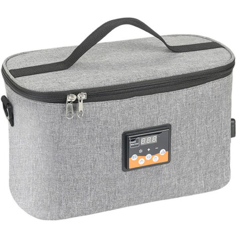 Horno portátil para coche FOREHILL de 12 V con pantalla digital, temperatura preestablecida, fiambrera de 8 litros, calentador eléctrico de alimentos para viajes en coche, camping, picnics y uso en la
