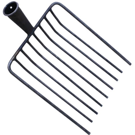 SJQKA Horquilla Horca de heno de 9 dientes Horca para estiércol Horca para niebla Horca de jardín Horca para estiércol Horca de jardín Horquilla de metal para jardín y agricultura