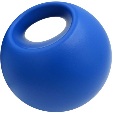 Horse Ball Toy With Handle (Play Equine Pony Boredom Field Training Hard Plastic Blue)