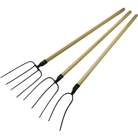 SECUREFIX DIRECT Horse Stable Hay Pitchfork (Farm Fork Manure Garden Black)