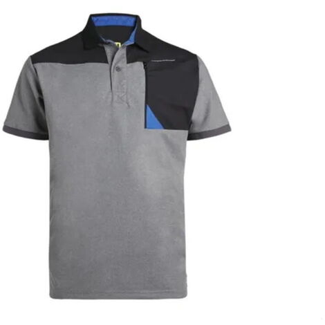 HORTEN POLO DE TRAVAIL 1403 Noir , Gris chiné XL