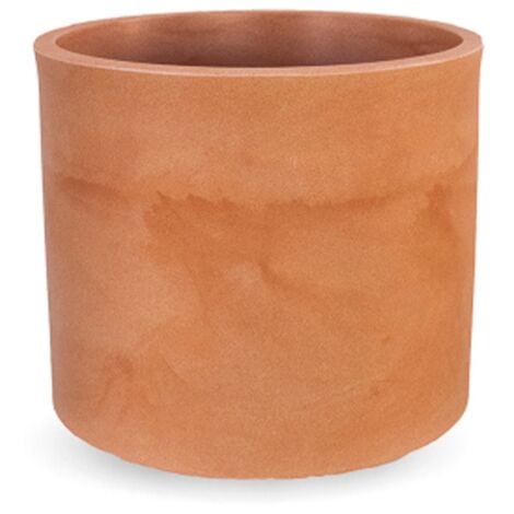 HORTENSIA 40 Jardinière Ronde d'Intérieur et d'Extérieur Pour Plantes et Fleurs Très Résistante au Temps. Fabriqué en Polyéthylène en Espagne - Terracotta