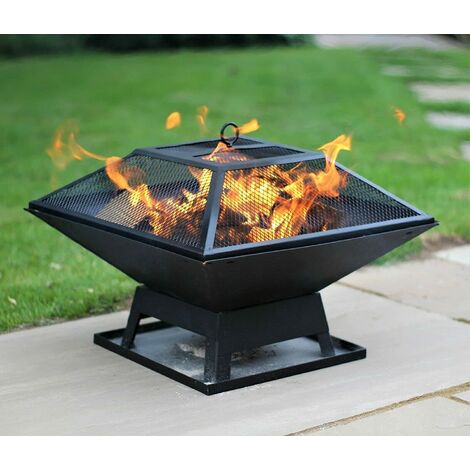 Hortus Square Fire Pit BBQ