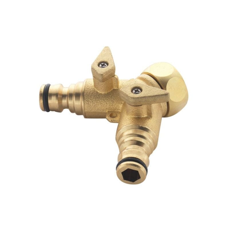 BWF14 3/4' 2-WAY Brass Tap Connector - Spear&jackson