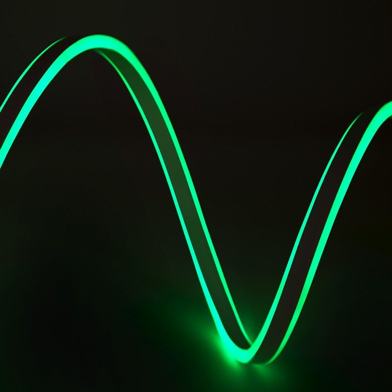 Image of Greenice - Tubo flessibile led Neon Flex 12W Emissione Lateralee DoPPio 220-230VAC 12W/M x1M 40.000H [WM-SMD2835-NFD-120-G]-Verde - Verde
