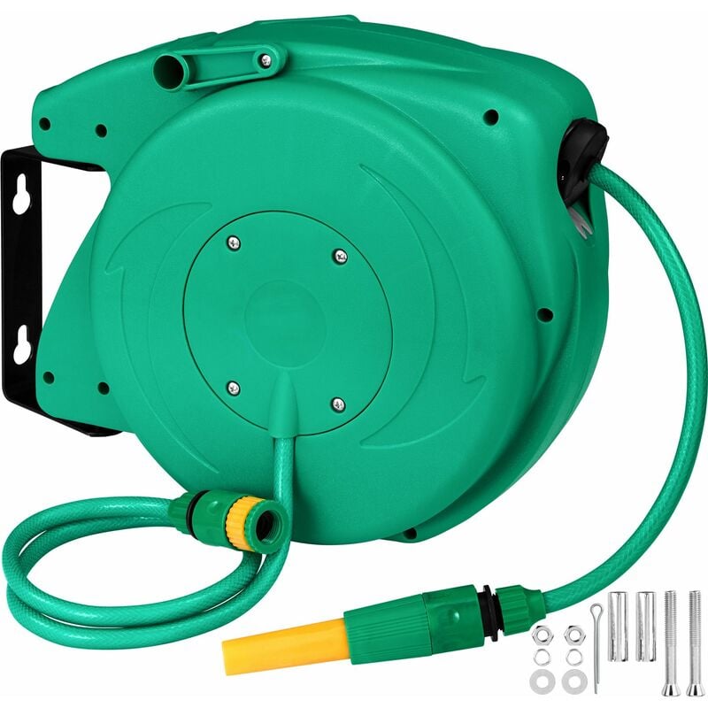 Hose reel - hose pipe, garden hose, garden hose reel - 10 m - green