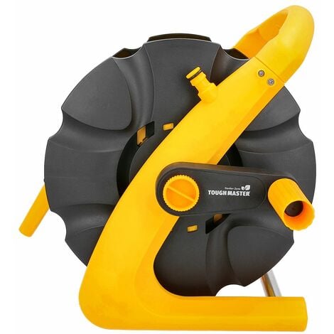 Giraffe Tools Wall Mounted Hose Reel, 35+2m Garden Hose Pipe Reel, 180°  Pivotal with 7 in 1 Spray Nozzle and Lead Hose