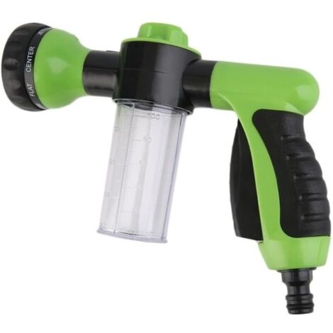 Hose Spray Gun with Soap or Fertilizer Reservoir - Jet Wash - Watering Accessory - 8 Watering Modes - Hose Sprayer with Dispenser