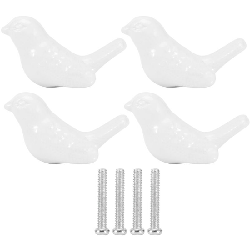 Hosie Poignées de Meuble en Céramique, Poignées de Tiroir en Forme d'oiseau, Boutons de Meuble, Tiroirs de Placards, Coffres de Cuisine pour Armoires