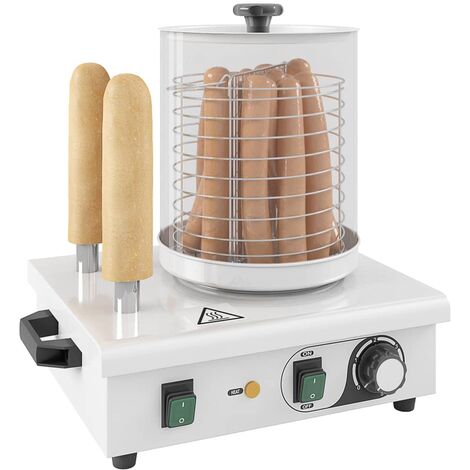 Royal Catering Hot Dog Maker 2 Spieße 422 Watt Funfood Stahl Steamer Maschine 