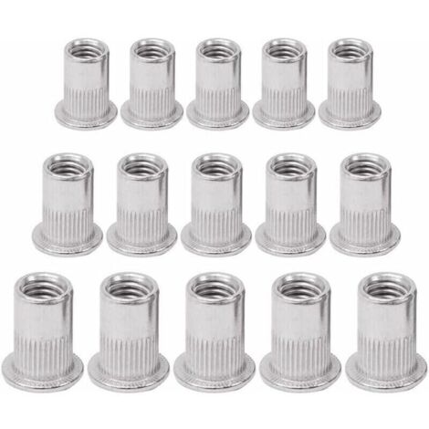 Hot Sale - 90 Pieces Threaded Rivets, Threaded Rivet Nuts, Flat Head Threaded Rivet Nuts, Rivet Nut Inserts, Threaded Head Nuts, M5 M6 M8