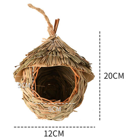 Hot-selling new creative birdhouse hanging straw bird nest handmade kindergarten environment decoration, dropshipping available.
