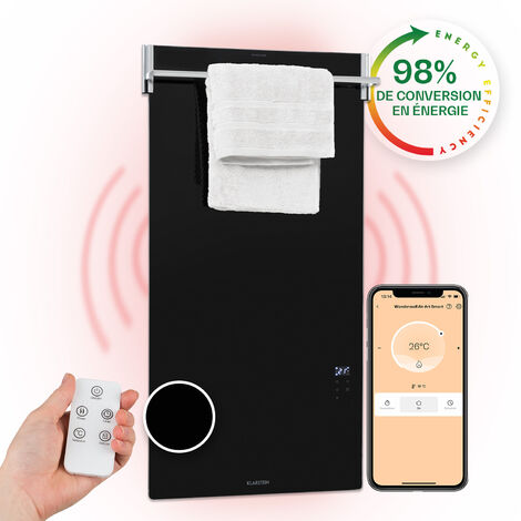 Hot Spot Crystal Spotless Smart radiateur infrarouge 750 W application noir