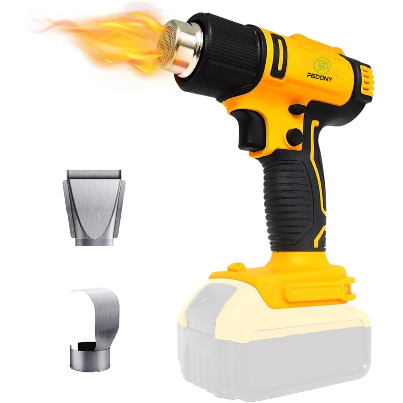 Hot stripper, cordless hot gun with razor blade, hot air gun for peeling paint (excluding batteries), compatible with dewalt batteries