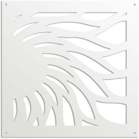HOT SUN - Pannello in PVC traforato - Parasole - Colore: bianco - Misura: 48x48 cm
