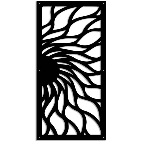 HOT SUN - Pannello in PVC traforato - Parasole - Misura: 50x150 cm - Colore: nero