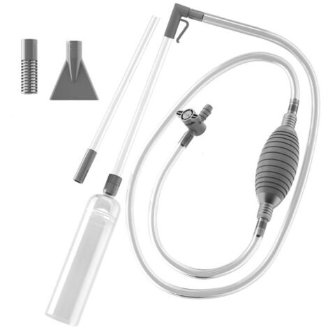 Hot Tub Vacuum, 3m Cordless Handheld Vacuum for Pool Water Change, Portable Spa Vacuum with Squeezable Bulb, 2 Nozzles, Flexible Hose for Cleaning Dirt