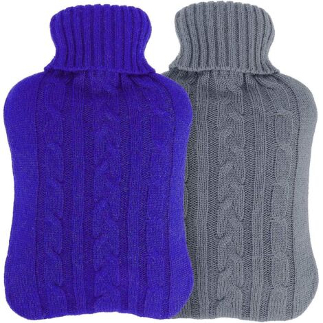 hot Water Bottle, Leak Proof Thermoplastic Hot Water Bag With Soft Knitted Cover, Perfect Gift For Mother Father