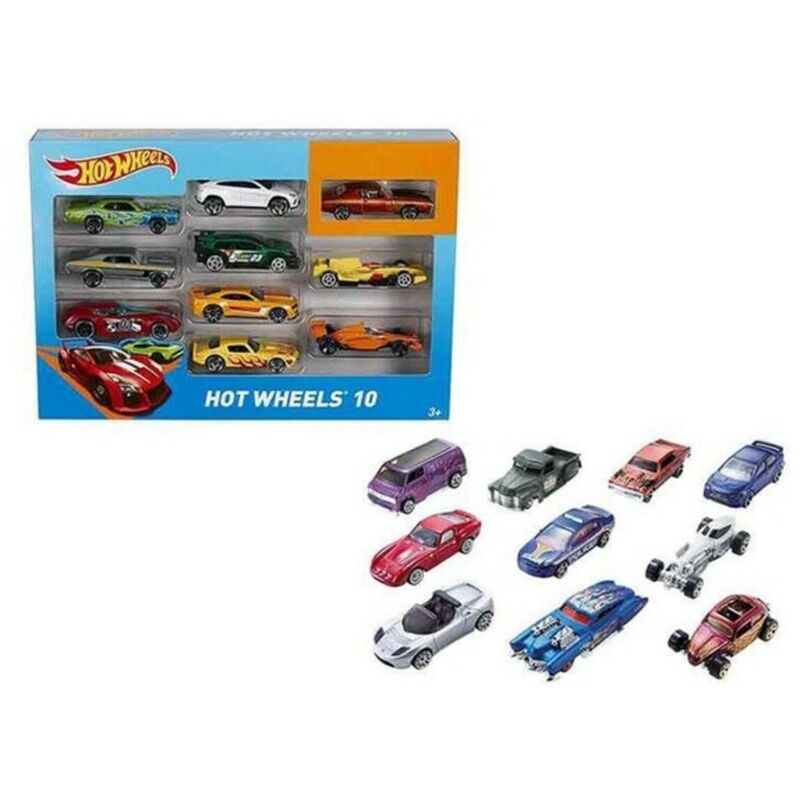 Hot Wheels - Coffret de 10 voitures modele aleatoire - Multicolore