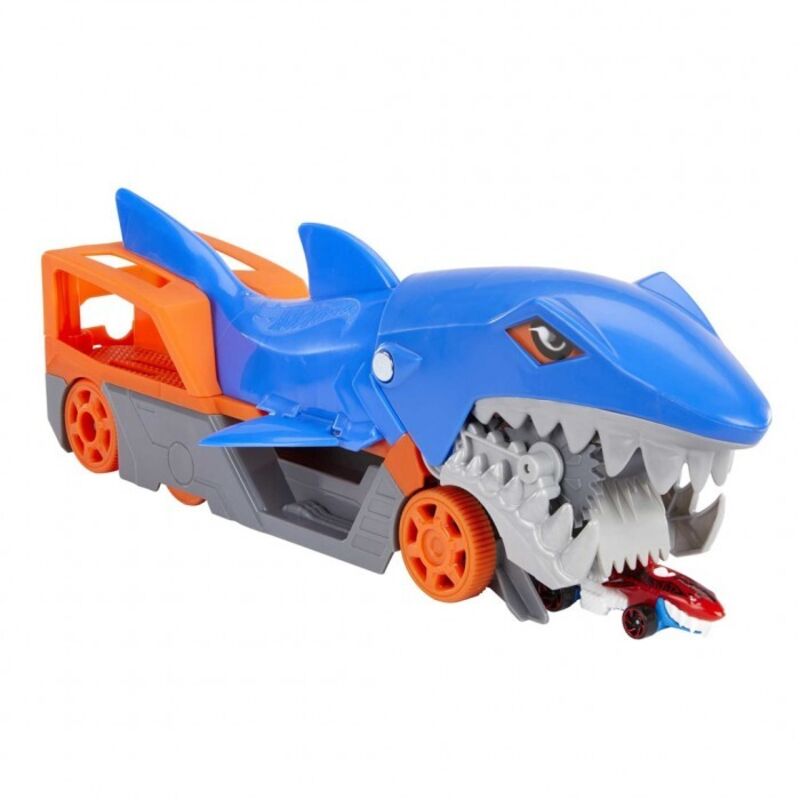 Requin Transporteur - Circuit / Petite voiture - Des 4 ans - Bleu - HotWheels City - Hot Wheels