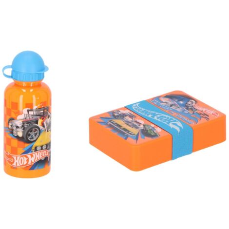 Hot Wheels Lunchbox-Set mit einer passender Trinkflasche für unterwegs