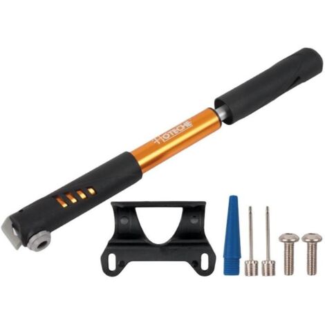 HOTECHE bomba manual mini 205mm , Mini bomba de inflado manual Hoteche Fabricada en aluminio para mayor resistencia y durabilidad con carcasa de plástico resistente que protege