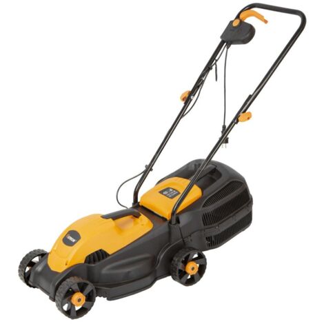HOTECHE cortacesped electrico 1200 w 30 l , Cortacésped eléctrico Hoteche Manillar ergonómico con interruptor de seguridad Trabajo cómodo, seguro y sin fatiga Altura de
