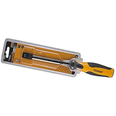 HOTECHE formon bisel 12 mm con mango c/ vanadio blister , Formón biselado 380112. Para trabajos en madera. - Acero, polipropileno y plástico. - 160 x 40 x 40 mm. Hoja de 12 mm. - N