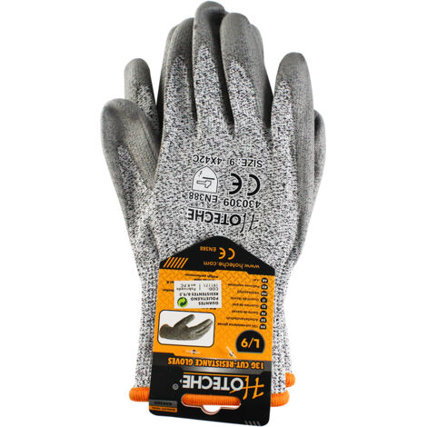 HOTECHE guantes polietileno talla 9 par , Guantes de polietileno talla 9 Hoteche Resistentes al corte Tejido a máquina con tejido de fibra de vidrio Alto rendimiento