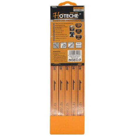 HOTECHE hojas sierra bimetal 12´´ lote 100 , Lote de 100 sierras bimetálicas de 12´´ Hoteche Sierras bimetálicas de 300 mm HS5&43D6A de 0,6 mm de grosor Combinación entre dur