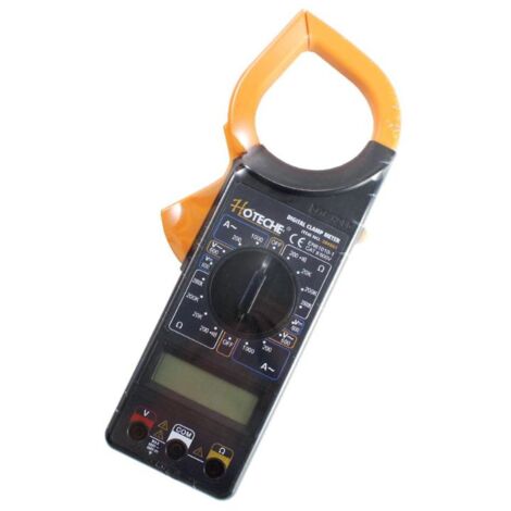 HOTECHE medidor digital pilas apertura pinza 57 mm , Medidor digital 284801. Con pilas. Medidor de pinza portátil completo. Fácil de usar. Función de retención de datos para una fá