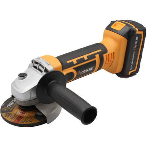 HOTECHE miniamoladora 115mm bateria 20v litio maletin , Mini amoladora con batería Hoteche Para discos de 115 mm máximo Velocidad de 8000 rpm 2 baterías de 4000 mAh