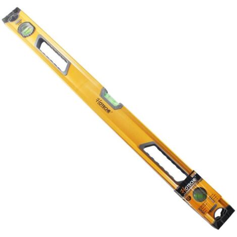 HOTECHE nivel aluminio 80 cm magnetico reforzado , Nivel de aluminio tubular magnético reforzado 283208. - Aluminio. - Tamaño 800 x 65 mm. - Naranja y negro. - Con aperturas para l