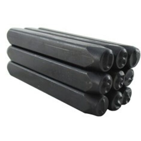 HOTECHE numeracion acero golpe 6 mm 0/9 , Numeración de acero de golpe de 6mmNúmeros del 0 al 9Con cajita de almacenamiento de plásticoAcero carbono.