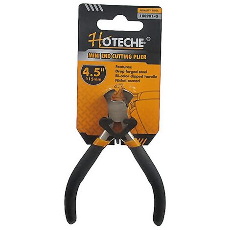 HOTECHE tenacilla mini 115 mm corte horizontal , Alicate mini de corte recto de 4,5 pulgadas, 115 mmMango engomado antideslizanteAcero cromo vanadioIndicado para manual