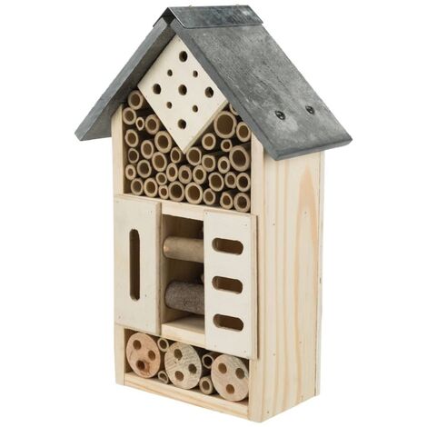 Hotel de insectos madera de pino y pizarra 18x29x10 cm TRIXIE - Marrón