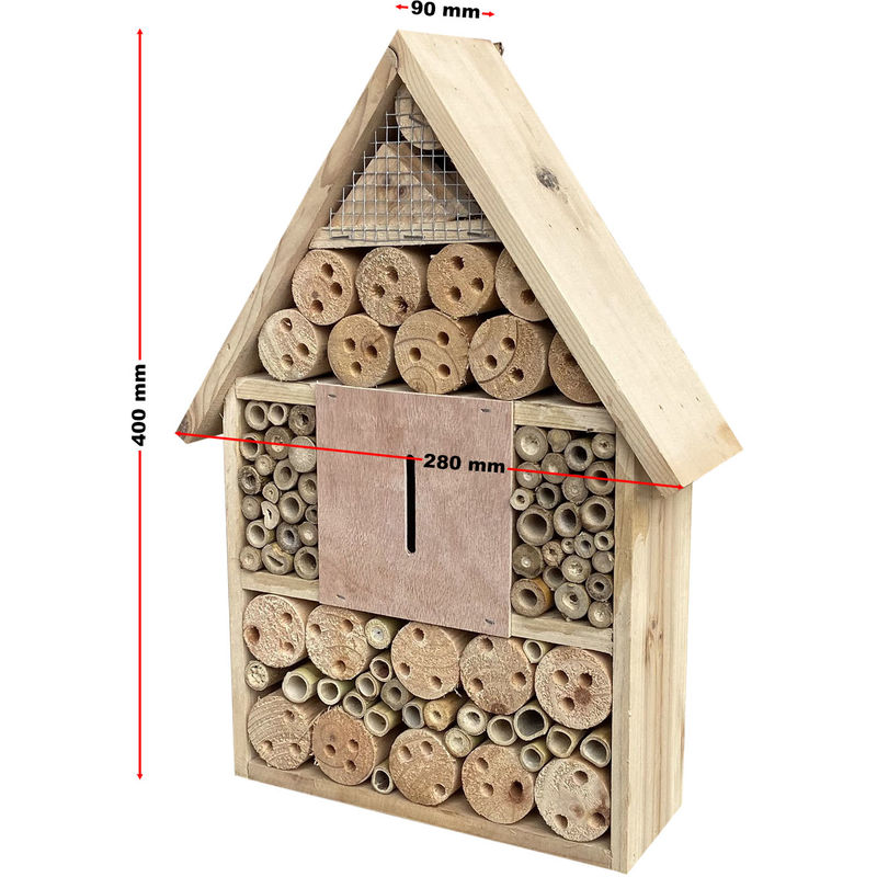 

Hotel para insectos 280 x 90 x 400 mm, ayuda natural para la anidación de diferentes insectos