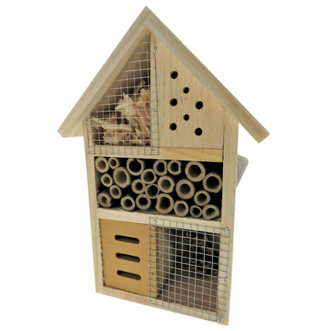 Hôtel pour insectes, 18 x 9 x Hauteur 26 cm, insectes - animallparadise