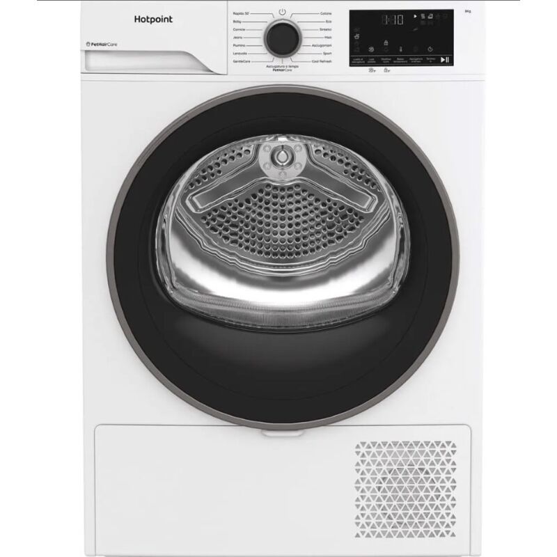 Hotpoint Ariston HPT 83D BS IT, Capacità 8kg, classe D, EasyIron, PetHair Removal Profondità mobile 54cm