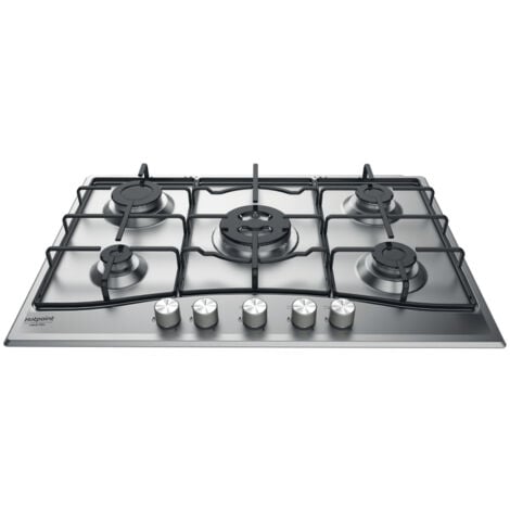 Hotpoint Ariston Piano cottura a gas PCN 752 T/IX/HA. Colore del prodotto: Nero, Acciaio inox, Posizionamento dell'apparecchio: Da incasso, Dimensione della larghezza... - 869991005920 - PCN752T/IX/HA