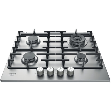 Hotpoint Ariston Piano cottura a gas PPH 60G D/IX. Colore del prodotto: Acciaio inox, Posizionamento dell'apparecchio: Da incasso, Dimensione della larghezza del piano c... - 869991598560 - PPH60GD/IX