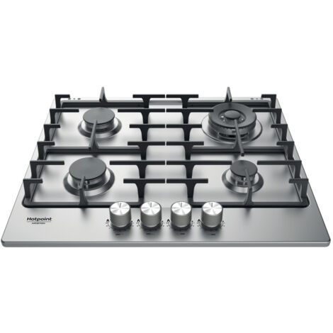 Hotpoint Ariston Piano cottura a gas PPH 60G DF/IX. Colore del prodotto: Acciaio inox, Posizionamento dell'apparecchio: Da incasso, Dimensione della larghezza del piano cottura: 59 cm... - PPH60GDF/IX