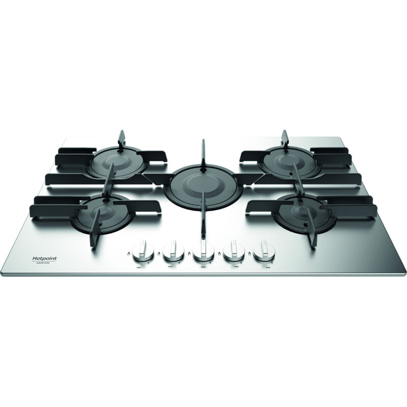 Hotpoint FTGHL 751 D/IX/HA Table de cuisson encastrable en acier 75 cm Gaz 5 feux