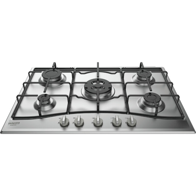 Hotpoint PCN 752 T/IX/HAR plaque Acier inoxydable Int&eacute;gr&eacute; Gaz 5 zone(s)