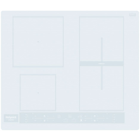 Hotpoint, Piano Cottura a Induzione HB 8460B NE-W, 59 cm, Bianco, 4 Zone, Comandi Touch