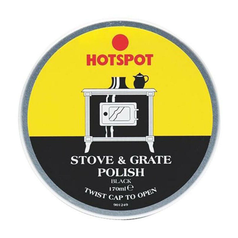 HOT201100 Black Stove & Grate Polish Tin 170g - Hotspot