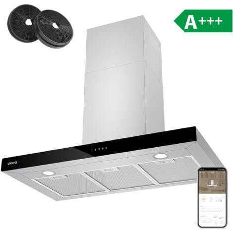 Hotte Aspirante 90cm APP Contrôle 650m3/h Classe A+++ 4 Vitesses Booster Ciarra CBCS9102
