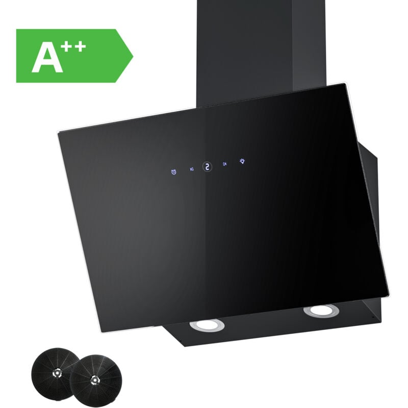 Hotte Aspirante Inclinée Firegas 60cm - Puissance d'aspiration élevée - Evacuation ou Recyclage