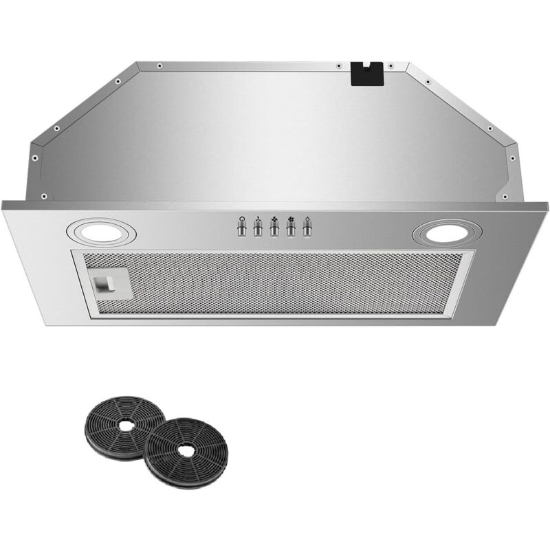 Topstrong - Hotte aspirante kichpower 52 cm, encastrable, débit d'air maximal 300 m³/h, 3 vitesses, éclairage led, hotte de cuisine en acier
