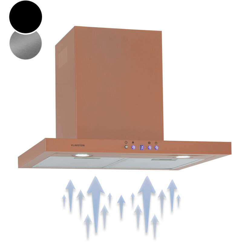 Klarstein - Hotte aspirante murale limelight 60cm 600 m³/h classe a++ - cuivre